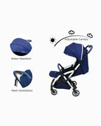 Leclerc Hexagon Cabin Friendly Stroller-One Touch Fold-2 Years Warranty-For 6M to 5Y (Upto 22Kg)-Monte Carlo