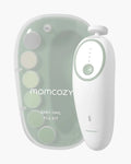 Momcozy Electric Baby Nail File-With 7 Replacement Pads & 360° Ring Light-Green
