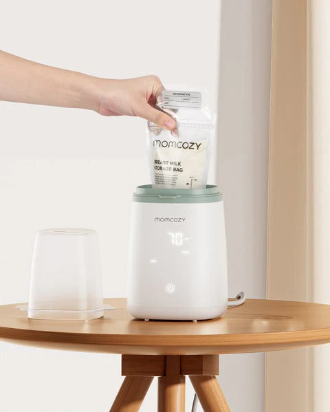 Momcozy 6-in-1 Fast Baby Bottle Warmer 2–11oz – White Green