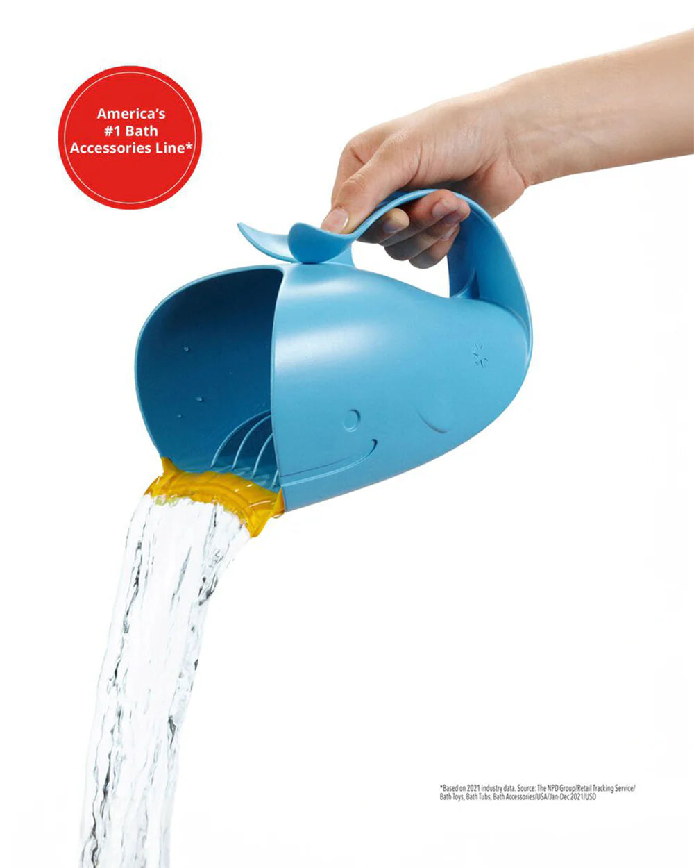 Skip Hop Moby Waterfall Baby Bath Rinser-Blue