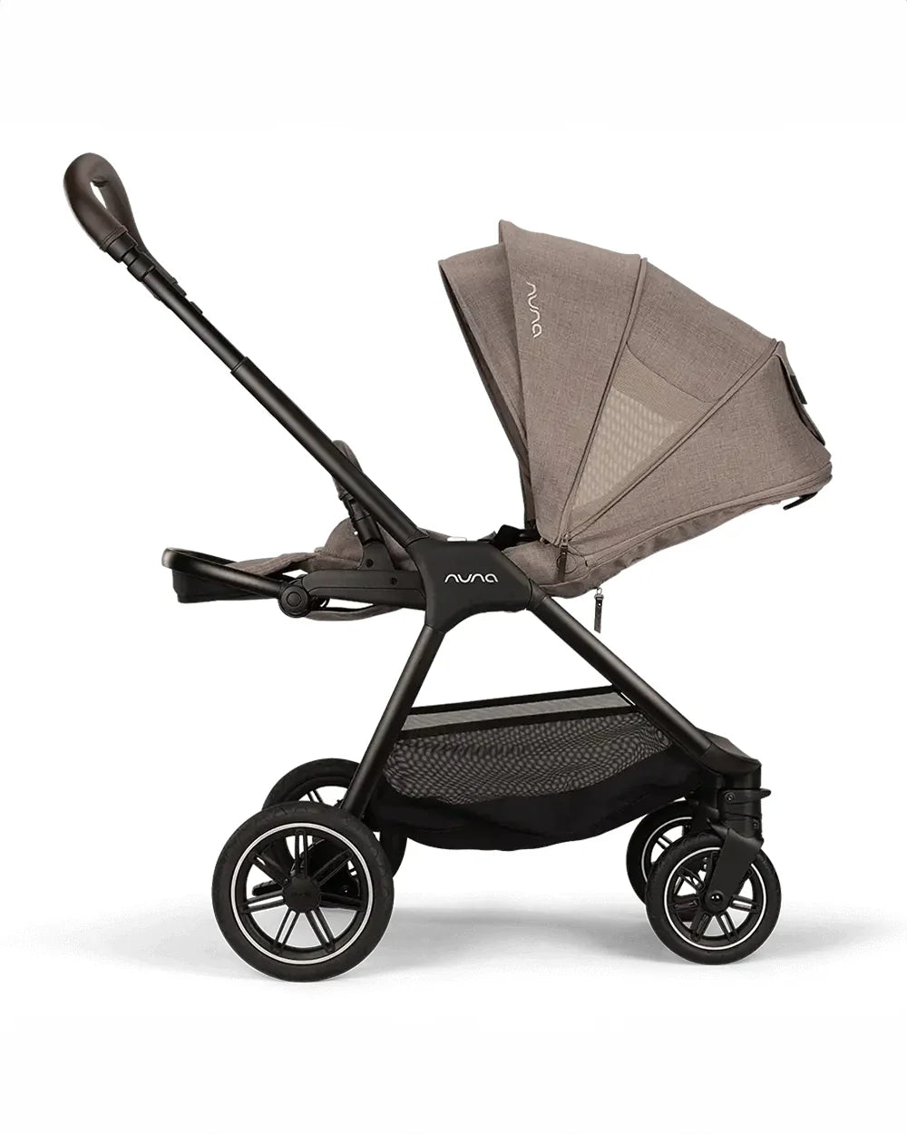 Nuna TRIV Next Stroller- Rain Cover & Post Adaptors-Reversible Seat-One Hand Fold-Pram for 0 to 4Y (Upto 22Kg)-Cedar