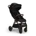 Nuna TRVL LX Cabin Friendly Baby Stroller-With Cup Holder-One Hand Fold-Big Rear Wheels-Car Seat Compatible-Includes Rain Cover & Travel Bag-2 Years Warranty-Pram for 0 to 4Y (Upto 22Kg)-Caviar
