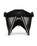 Nuna SENA Aire Travel Cot & Playard-With Triple-Layered Mesh Mattress-360 Degree Airflow-One Hand Fold-Light Weight & Portable-Includes Travel Bag-0 to 3Y-Caviar