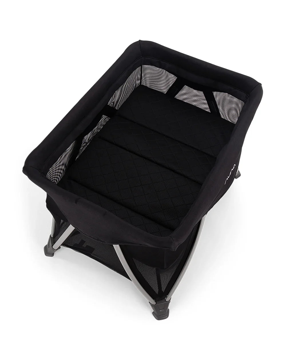 Nuna SENA Aire Travel Cot & Playard-With Triple-Layered Mesh Mattress-360 Degree Airflow-One Hand Fold-Light Weight & Portable-Includes Travel Bag-0 to 3Y-Caviar