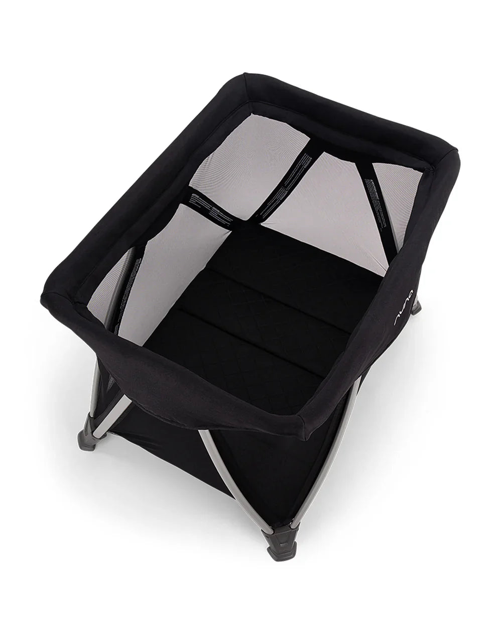 Nuna SENA Aire Travel Cot & Playard-With Triple-Layered Mesh Mattress-360 Degree Airflow-One Hand Fold-Light Weight & Portable-Includes Travel Bag-0 to 3Y-Caviar