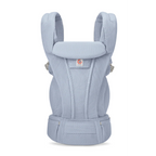 Ergobaby Omni Deluxe Baby Carrier - Lightweight Newborn to Toddler Carrier with Breathable Soft Mesh, Enhanced Lumbar Support, Adjustable Waistbelt & Cross Straps, Privacy Hood, 4 Carry Positions, 6 Storage Pockets, 3-20Kgs, Birth - 4 Years, Serene Blue