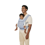 Ergobaby Omni Deluxe Baby Carrier - Lightweight Newborn to Toddler Carrier with Breathable Soft Mesh, Enhanced Lumbar Support, Adjustable Waistbelt & Cross Straps, Privacy Hood, 4 Carry Positions, 6 Storage Pockets, 3-20Kgs, Birth - 4 Years, Serene Blue