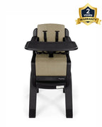 Nuna Zaaz Baby High Chair-Air Foam Cushion-Height Adjustable-Easily Removable Tray, Arm Bar & Footrest-For 6M+ (Upto 100Kg)-Oak