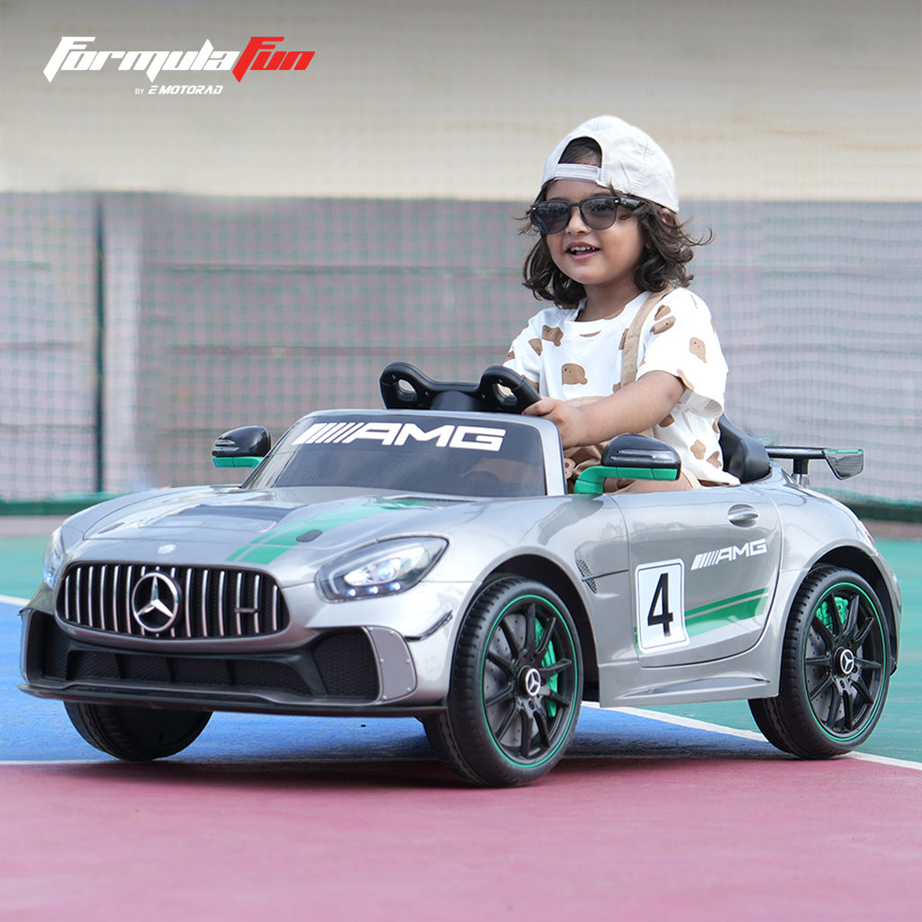 MERCEDES-AMG GT4 (Silver) Ride on Car