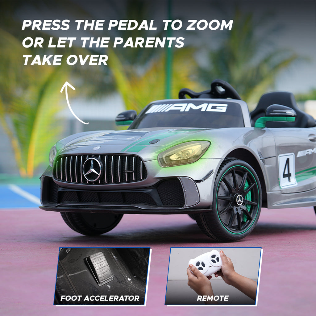 MERCEDES-AMG GT4 (Silver) Ride on Car