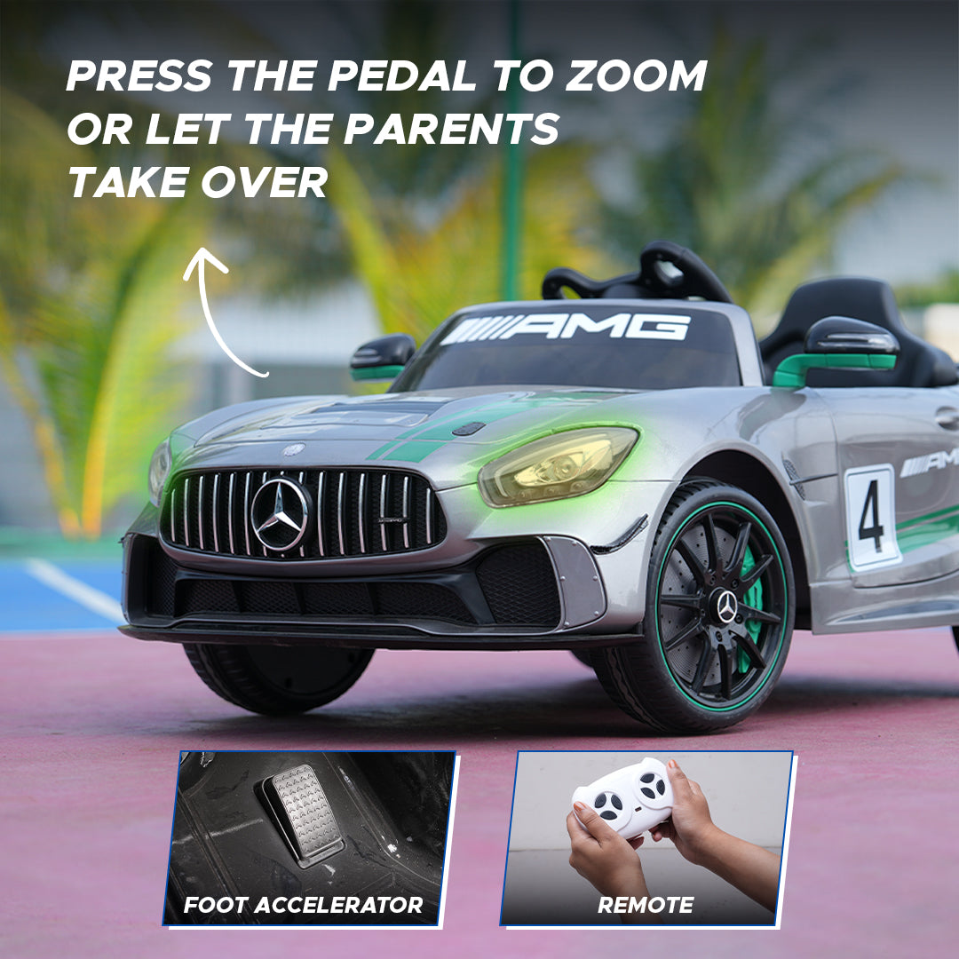 MERCEDES-AMG GT4 (Silver) Ride on Car