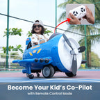 EMotorad Formula Fun Turbo Wing Ride-On Toy Plane for Kids | Battery Operated Airplane Ride-On