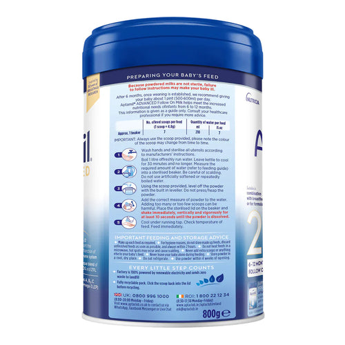 Aptamil Advanced Follow On Milk Formula Stage 2, 6-12 Months 800g