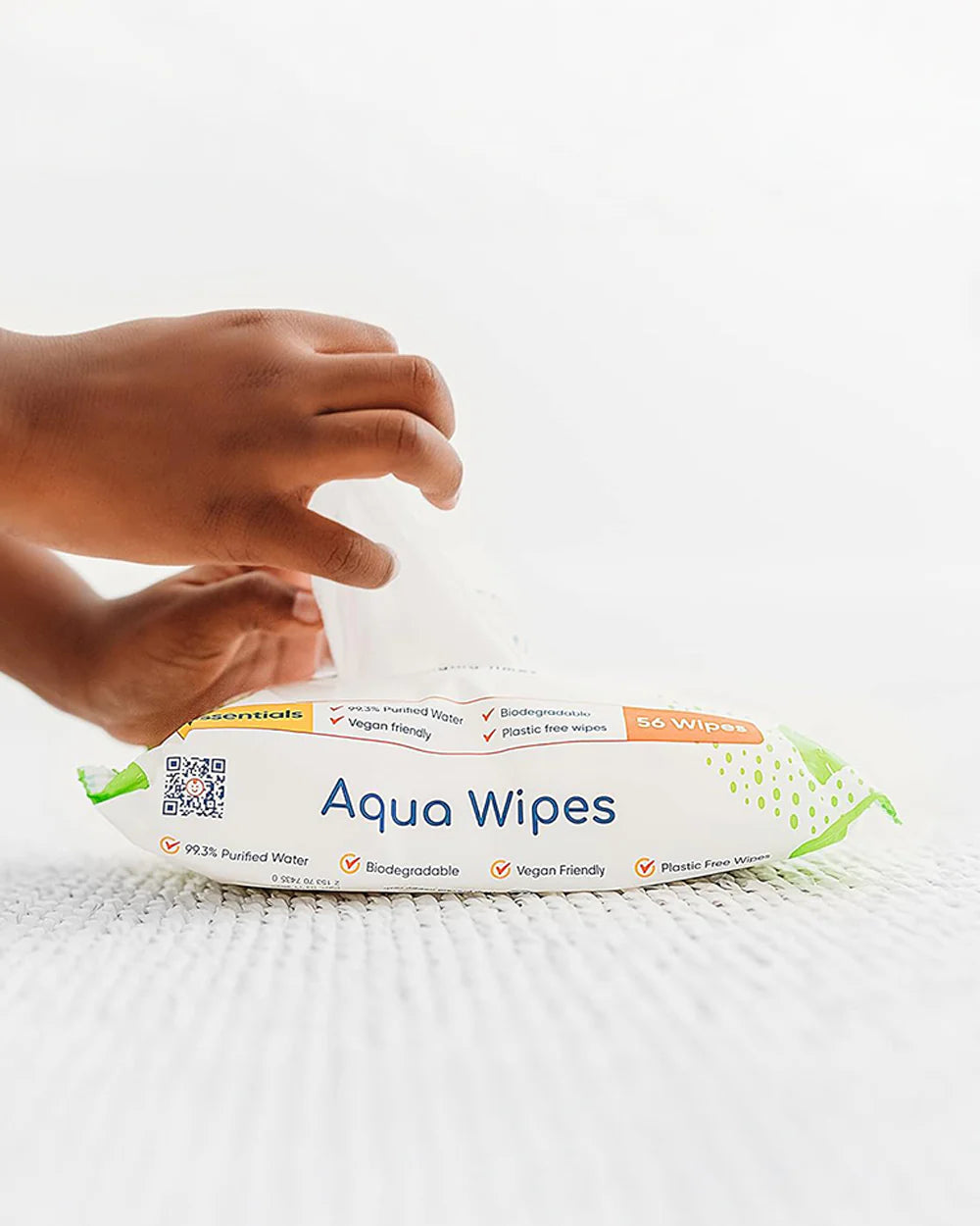 Aqua Wipes Baby Wipes 64 Wipe Packs 100% Biodegradable, Plastic Free Wipes, 99.6% Purified Water, Newborn Wipes, Vegan, Paraben and Perfume Free, NHS Approved