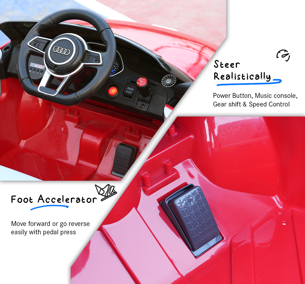 E MOTORAD Audi TTRS Toy Car (Red) Ride on Car