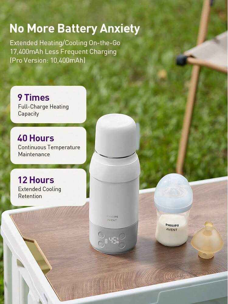 Philips Avent Wireless Bottle Warmer, Portable Boiling Cup , Designed For On the Go Bottle Preparation