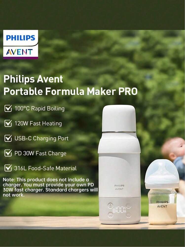 Philips Avent Wireless Bottle Warmer, Portable Boiling Cup , Designed For On the Go Bottle Preparation