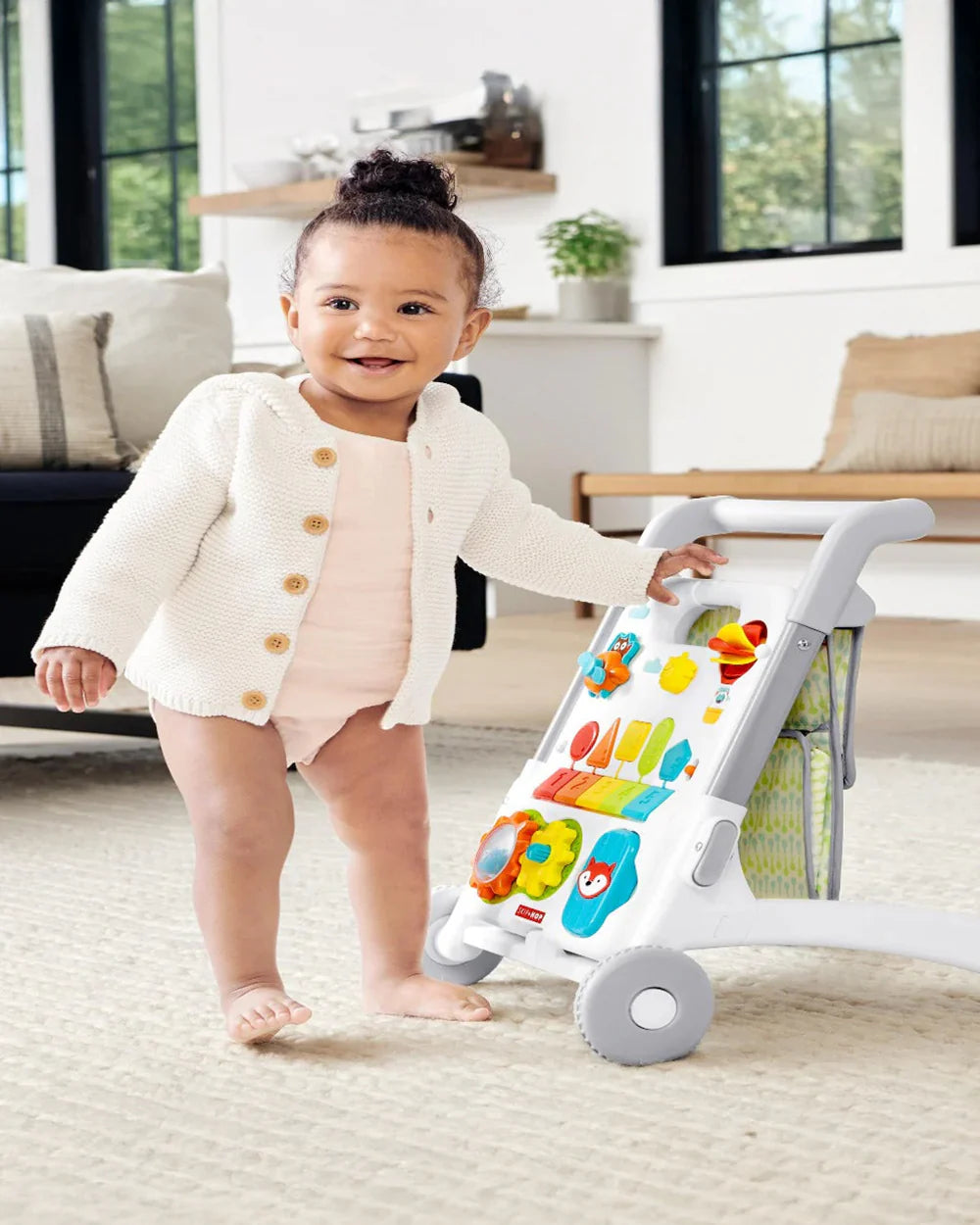 Skip Hop Musical Activity Walker-4 in 1 Convertible-Anti-Skid-40+ Play Features-6M+