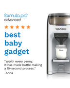 Baby Brezza Formula Pro Advanced Formula Dispenser-Instant Warm Formula with 3 Temperature Settings-Adjustable Serving Size(60-300 ml)-Accurate Mixing-Airtight Formula Storage-Removable and Dishwasher Safe Water Tank
