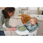 Beaba Silicone 4 Piece Baby Meal Set – Suction Plate, Suction Bowl, Anti-Slip Cup & 2nd Stage Spoon, Non-Slip, Unbreakable, Ergonomic Design, Easy to Clean, BPA-Free Baby Feeding Set for Mess-Free Mealtime Essentials, 4M+ - Sage Green