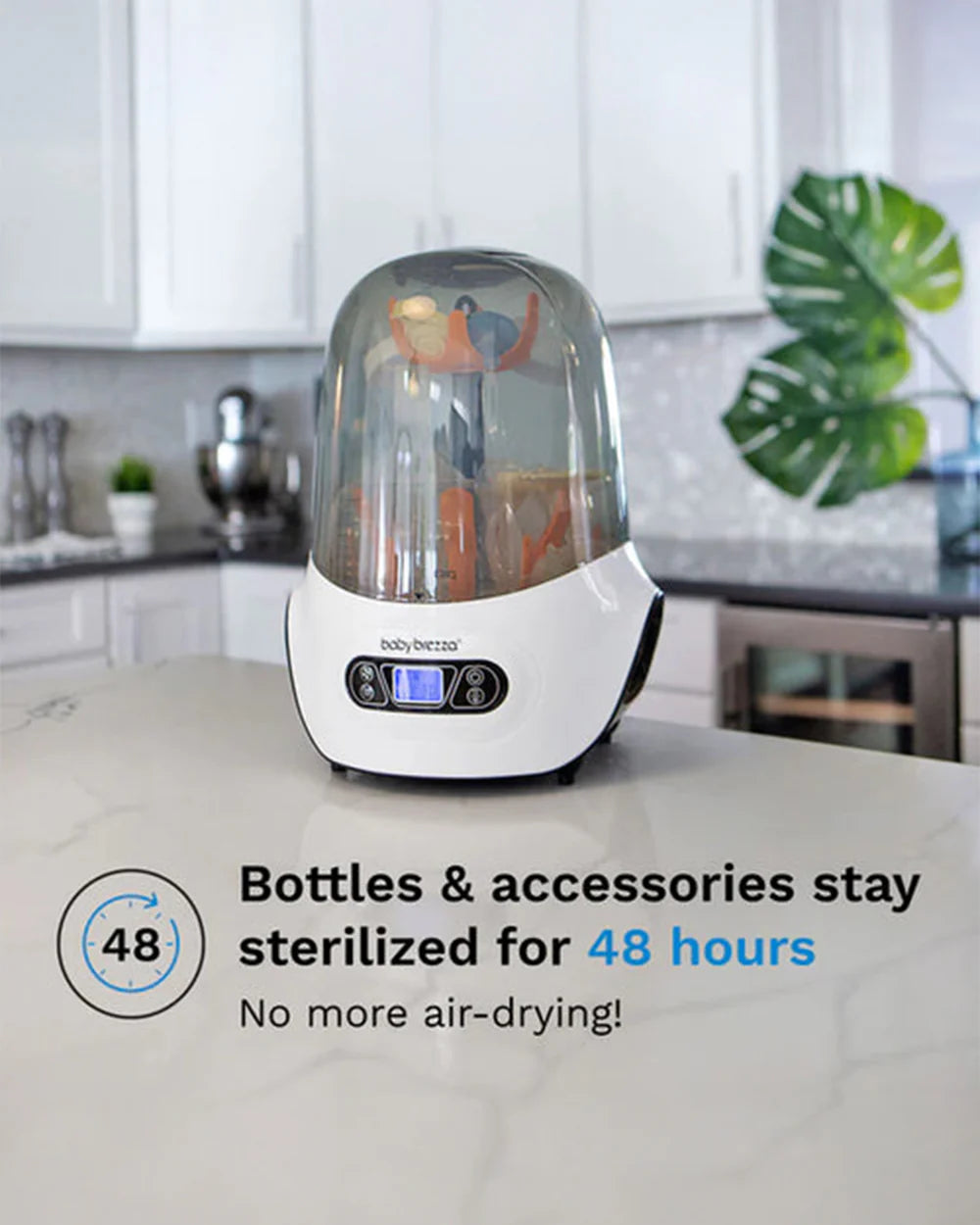 Baby Brezza One Step Baby Bottle Sterilizer & Dryer - Large Capacity - 4-in-1 Functionality + 3 Drying Cycles with Auto Shut-Off