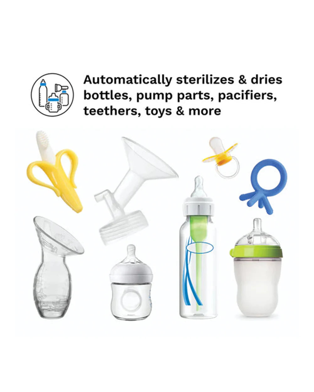 Baby Brezza One Step Baby Bottle Sterilizer & Dryer - Large Capacity - 4-in-1 Functionality + 3 Drying Cycles with Auto Shut-Off