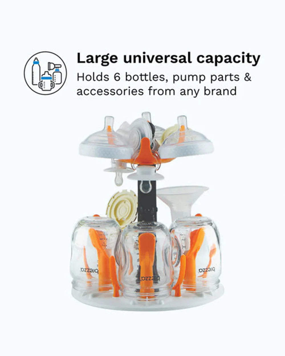 Baby Brezza One Step Baby Bottle Sterilizer & Dryer - Large Capacity - 4-in-1 Functionality + 3 Drying Cycles with Auto Shut-Off