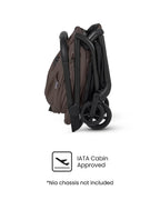 Silver Cross Nia-World's First & Only Cabin Approved Carry Cot (When Attached To Stroller)-Folds With the Stroller-No Adapters Required-Extendable & UPF 50+ Canopy-For 0 to 6M (Upto 9 kg)-Chocolate