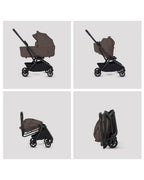 Silver Cross Nia-World's First & Only Cabin Approved Carry Cot (When Attached To Stroller)-Folds With the Stroller-No Adapters Required-Extendable & UPF 50+ Canopy-For 0 to 6M (Upto 9 kg)-Chocolate