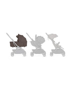 Silver Cross Nia-World's First & Only Cabin Approved Carry Cot (When Attached To Stroller)-Folds With the Stroller-No Adapters Required-Extendable & UPF 50+ Canopy-For 0 to 6M (Upto 9 kg)-Chocolate