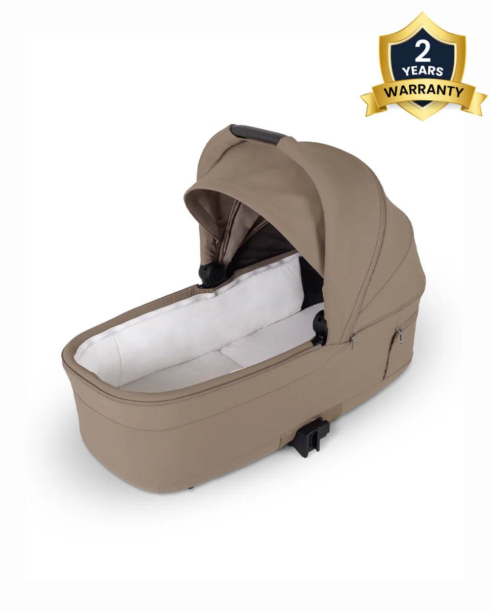 Silver Cross Nia-World's First & Only Cabin Approved Carry Cot (When Attached To Stroller)-Folds With the Stroller-No Adapters Required-Extendable & UPF 50+ Canopy-For 0 to 6M (Upto 9 kg)-Champagne