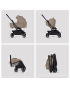 Silver Cross Nia-World's First & Only Cabin Approved Carry Cot (When Attached To Stroller)-Folds With the Stroller-No Adapters Required-Extendable & UPF 50+ Canopy-For 0 to 6M (Upto 9 kg)-Champagne