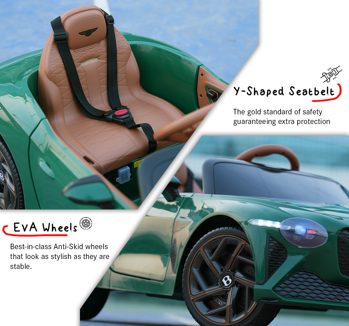 EMotorad Formula Fun BENTLEY BACALAR Kids Ride On CAR - Green