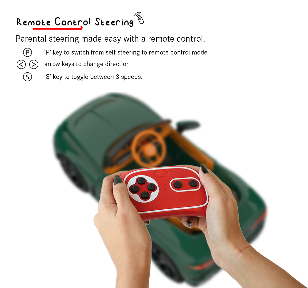 EMotorad Formula Fun BENTLEY BACALAR Kids Ride On CAR - Green
