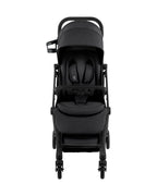 Britax Flylite Cabin Friendly Stroller-Extra Large Extendable Canopy-One Hand Fold-Flat Reclining Seat-For 0 to 4Y (Upto 22Kg)-Carbon Black