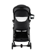 Britax Flylite Cabin Friendly Stroller-Extra Large Extendable Canopy-One Hand Fold-Flat Reclining Seat-For 0 to 4Y (Upto 22Kg)-Carbon Black