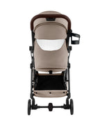 Britax Flylite Cabin Friendly Stroller-Extra Large Extendable Canopy-One Hand Fold-Flat Reclining Seat-For 0 to 4Y (Upto 22Kg)-Teak