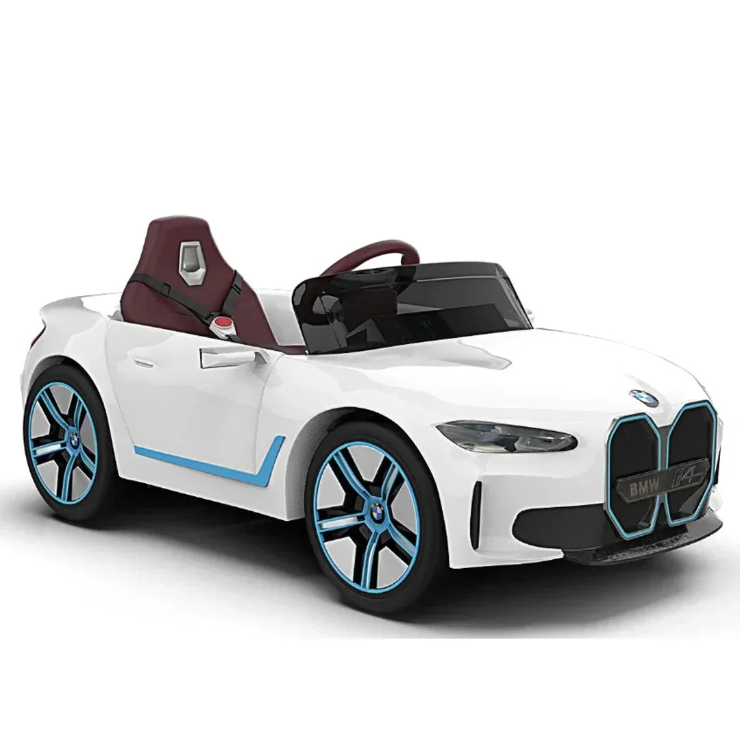 EMotorad Formula Fun BMW i4 Ride-On Car for Kids – Battery Operated with Remote Control White