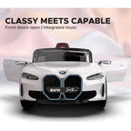 EMotorad Formula Fun BMW i4 Ride-On Car for Kids – Battery Operated with Remote Control White