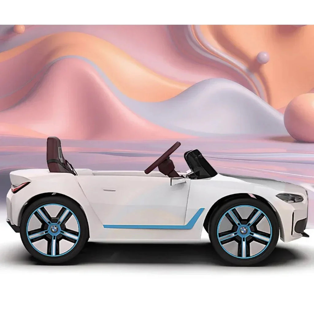 EMotorad Formula Fun BMW i4 Ride-On Car for Kids – Battery Operated with Remote Control White