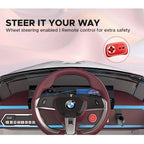 EMotorad Formula Fun BMW i4 Ride-On Car for Kids – Battery Operated with Remote Control White