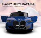 EMotorad Formula Fun BMW i4 Ride-On Car for Kids – Battery Operated with Remote Control Blue