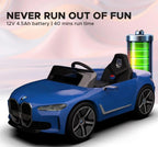 EMotorad Formula Fun BMW i4 Ride-On Car for Kids – Battery Operated with Remote Control Blue