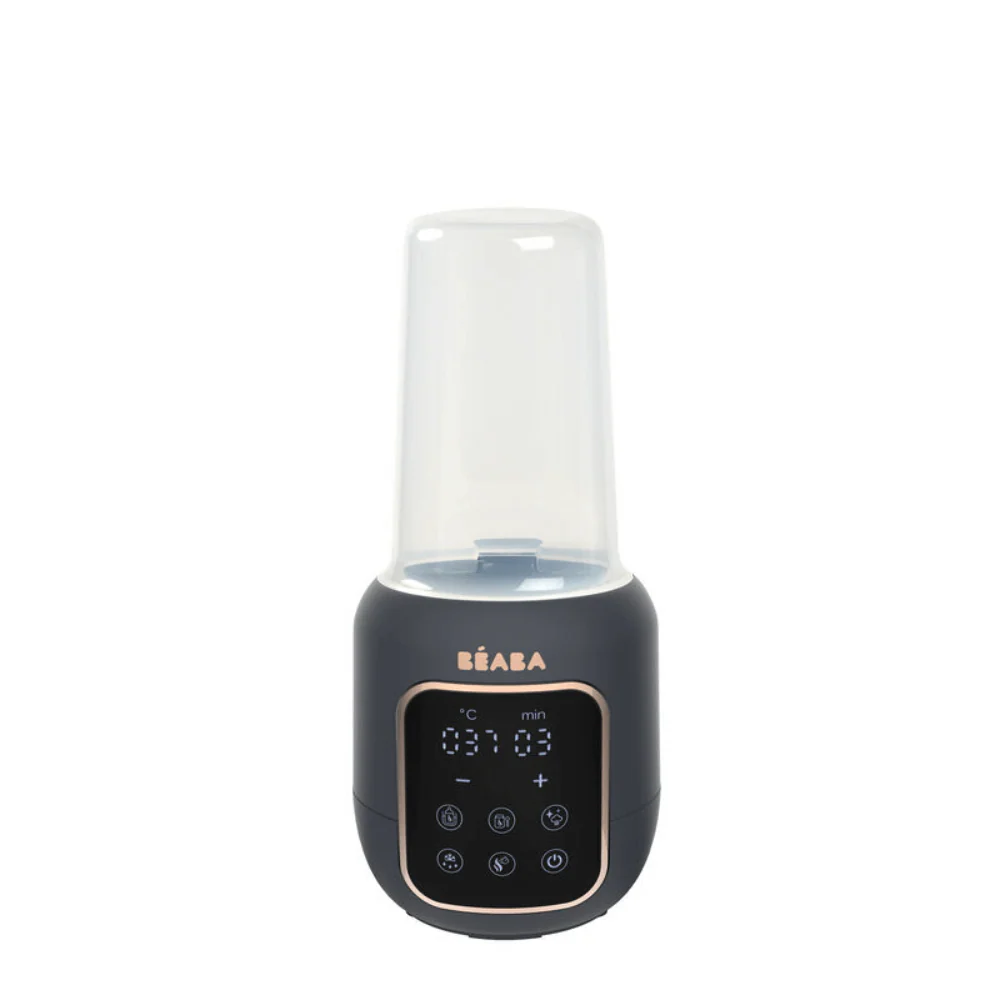 Beaba Multi Milk 5-in-1 Baby Bottle Warmer, Gentle Breast Milk Heating, Fast Steam Mode, Defrost & Baby Food Warmer with LED Display, Touch Screen & Adjustable Timer, Portable, 0m+
