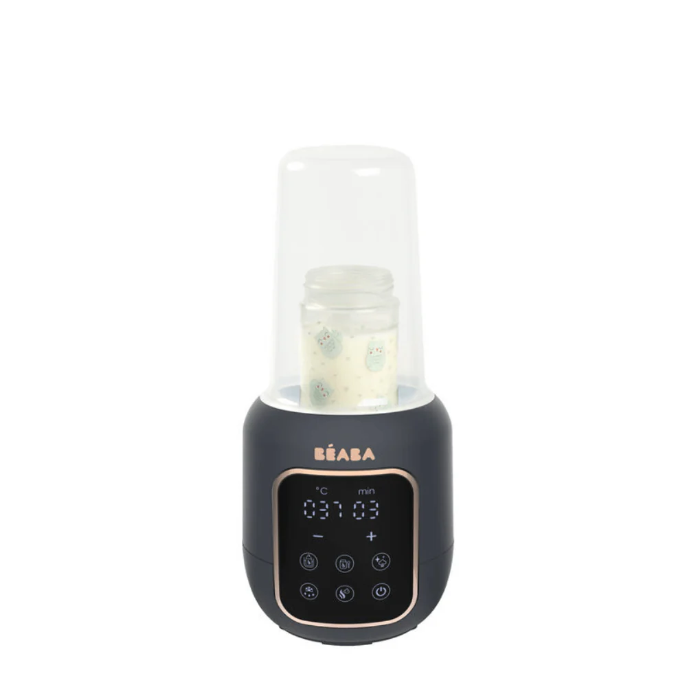 Beaba Multi Milk 5-in-1 Baby Bottle Warmer, Gentle Breast Milk Heating, Fast Steam Mode, Defrost & Baby Food Warmer with LED Display, Touch Screen & Adjustable Timer, Portable, 0m+