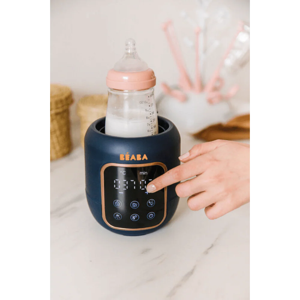 Beaba Multi Milk 5-in-1 Baby Bottle Warmer, Gentle Breast Milk Heating, Fast Steam Mode, Defrost & Baby Food Warmer with LED Display, Touch Screen & Adjustable Timer, Portable, 0m+
