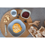 Beaba Silicone 4 Piece Baby Meal Set – Suction Plate, Suction Bowl, Anti-Slip Cup & 2nd Stage Spoon, Non-Slip, Unbreakable, Ergonomic Design, Easy to Clean, BPA-Free Baby Feeding Set for Mess-Free Mealtime Essentials, 4M+ - Terracotta
