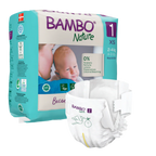 Bambo Nature Premium Baby Tape Diapers for New Born Baby, XS Size (2-4 Kgs) - Super Absorbent, Breathable, Extra Soft, Dermatologically Tested, Hypoallergenic Nappies With A Wetness Indicator, 22 Count