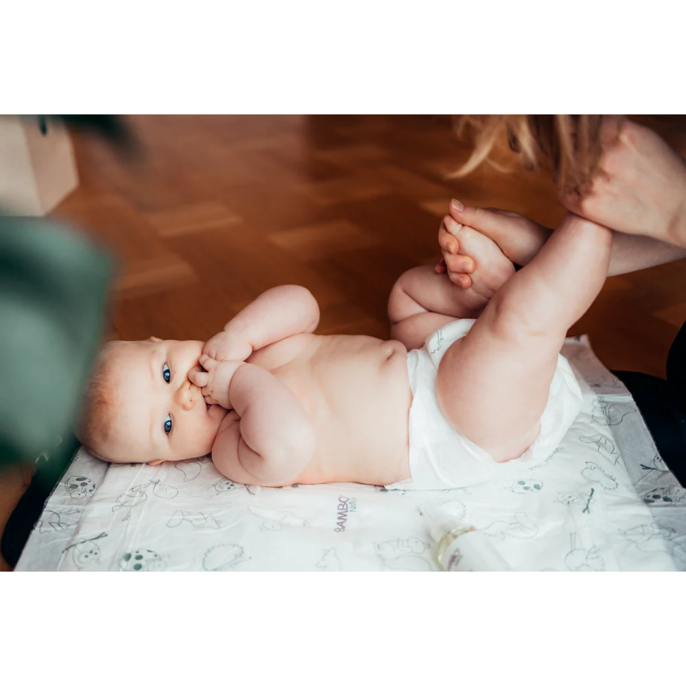 Bambo Nature Premium Baby Tape Diapers for New Born Baby, XS Size (2-4 Kgs) - Super Absorbent, Breathable, Extra Soft, Dermatologically Tested, Hypoallergenic Nappies With A Wetness Indicator, 22 Count