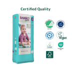 Bambo Nature Premium Baby Tape Diapers for Babies, Large Size (7-14 Kgs), Super Absorbent, Breathable, Extra Soft, Dermatologically Tested, Hypoallergenic Infant Nappies With Wetness Indicator 48counts
